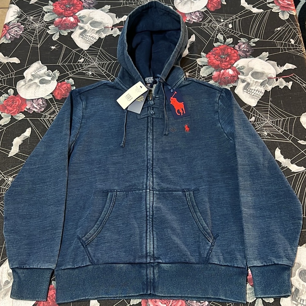 RARE 2021 CLOT x POLO BY RALPH LAUREN L/S ZIP UP HOODIE MENS SIZE S OR M NWT